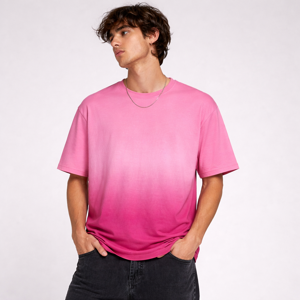 Pink SunFade Boxy fit T-shirt